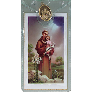 St Anthony of Padua with medal Family Life Catholic Gifts