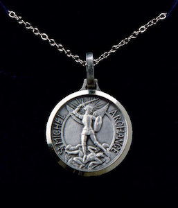 St Michael Pendant – Silver-plated Family Life Catholic Gifts