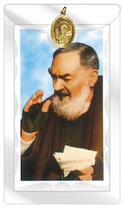 St Pio Holy Card and Medal Family Life Catholic Gifts