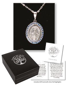 Sterling Silver Miraculous Medal – Blue Crystals Family Life Catholic Gifts