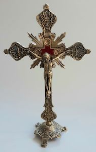 Gift: Gothic Crucifix – Standing 23cm Family Life Catholic Gifts