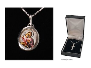 St Joseph – Sterling Silver Pendant Family Life Catholic Gifts