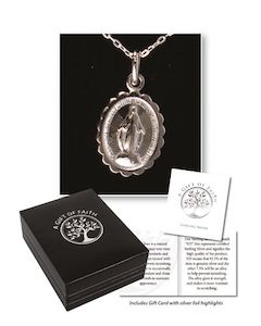 Sterling Silver Miraculous Medal Necklace Family Life Catholic Gifts