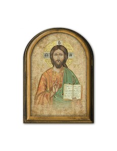 Chapel-style Christ Pantocrater – Wood Plaque Family Life Catholic Gifts