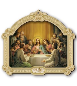 Last Supper – Wooden Plaque Baroque Style Family Life Catholic Gifts