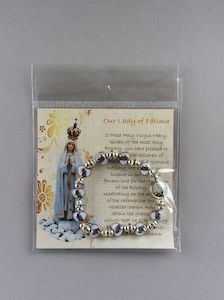 Rosary Bracelet – Our Lady of Fatima (White) Family Life Catholic Gifts