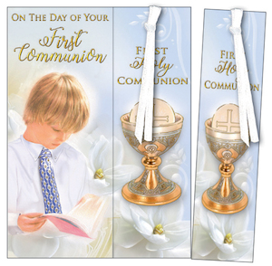 Holy Communion Card – Boy (Bookmark) Family Life Catholic Gifts