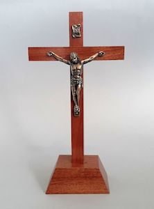 Crucifix – Wooden Standing 22 cm Family Life Catholic Gifts