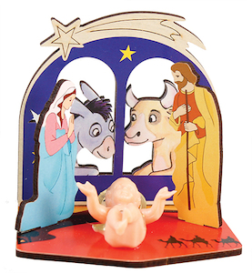 Children’s Nativity Scene – 3 Figures Family Life Catholic Gifts