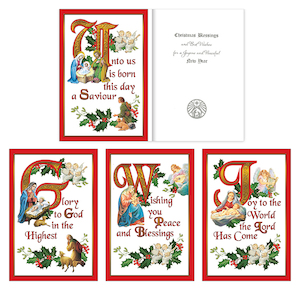 Christmas Cards – Gold-stamped & Embossed Family Life Catholic Gifts