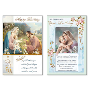 Birthday Card – Mother & Child Family Life Catholic Gifts