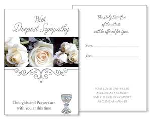 With Deepest Sympathy – Mass Card Family Life Catholic Gifts