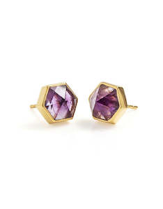 Amethyst Gold Studs