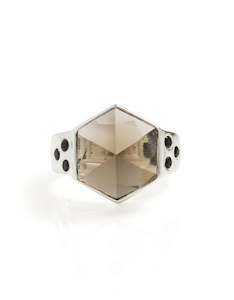 Smokey Quartz Silver Ring