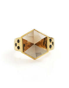 Smokey Quartz Gold Ring