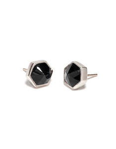 Onyx Silver Studs