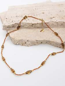 Citrine & Hessonite Gold Necklace