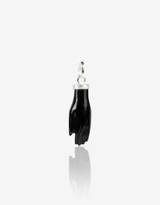 Onyx Silver Hand Amulet