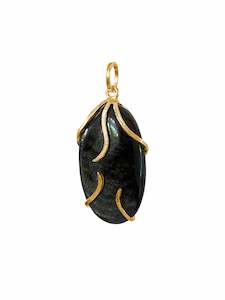 Obsidian Gold Amulet