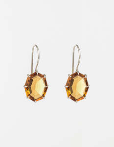 Jewellery: Saffron Drop Silver Earrings