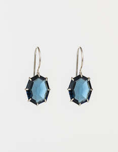 Indigo Drop Silver Earrings