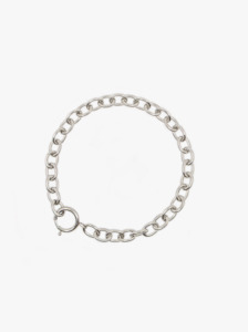 Oval Round Large Bracelet Silver