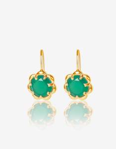 Green Onyx Gold Sunkissed Earrings