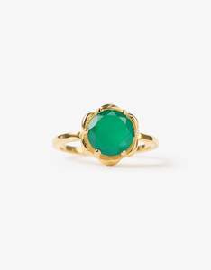 Green Onyx Gold Sunkissed Ring