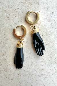 Onyx Gold Hand Hoops