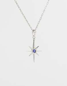 Asteria Iolite Silver Necklace