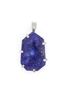 Lapis Silver Amulet