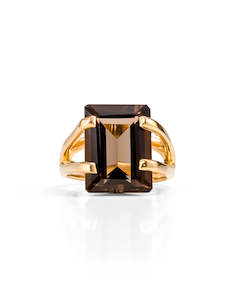 Smokey Quartz Amalfi Gold Ring