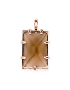 Smokey Quartz Rose Gold Amulet