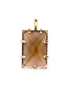 Smokey Quartz Gold Amulet