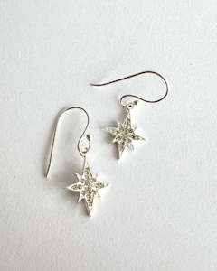 White Topaz Star Silver Sample Earrings