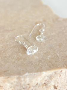 Herkimer Diamond Silver Drops