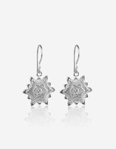 Boho Diamond Silver Earrings