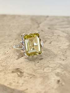 Lemon Citrine Silver Ring