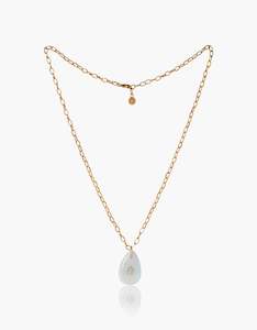 Jewellery: Moonstone and Blue Topaz Gold Necklace - second