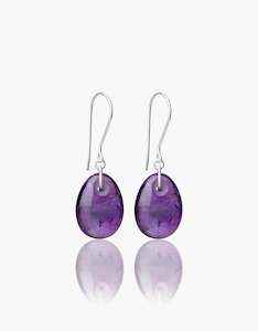 Amethyst Glimmer Silver Earrings