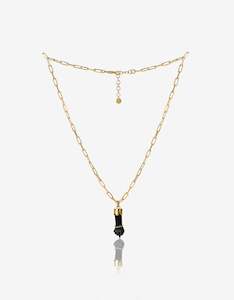 Jewellery: Figa Pendant Onyx Gold