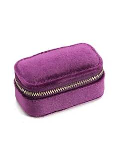 Blackcurrant Velvet Mini Jewellery Box