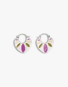 Enamel Silver Sunkissed Hoops