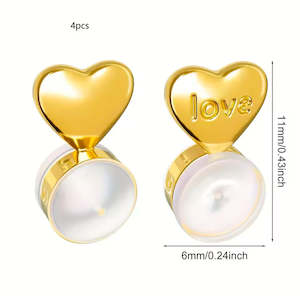 Upright Silicone Butterfly backs - Gold