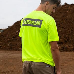 Special Offers: CAT Icon Block Hi Vis Tee - Yellow