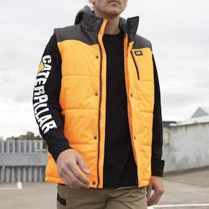 CAT Hi Vis Hooded Work Vest - Orange