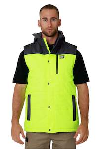 CAT Hi Vis Hooded Work Vest - Yellow