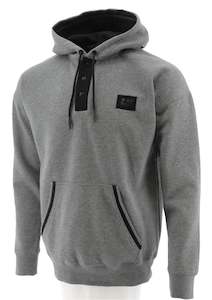 Hoodies Sweatshirts: CAT Foundation Snap Pullover Hoodie - Dark Heather Grey