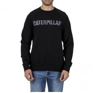 Hoodies Sweatshirts: CAT Foundation Crewneck Sweatshirt - Black