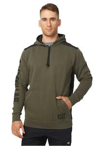 Hoodies Sweatshirts: CAT Logo Panel Hooded Sweatshirt